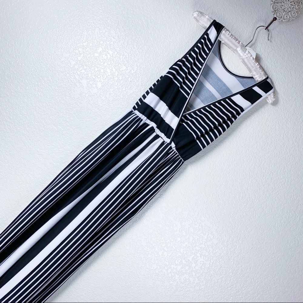 Black and white long jumpsuit